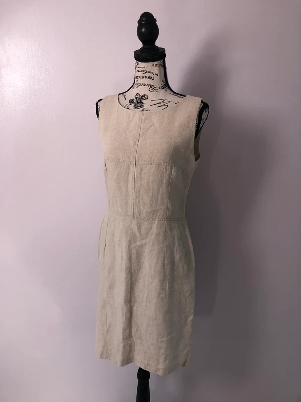 🤍 Beige linen dress – Caroll – Size 40 – Very good condition – photo 9